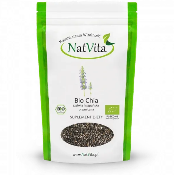 Chia – nasiona Bio szałwia hiszpańska