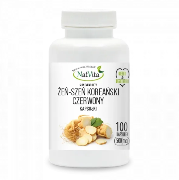 Żeń-Szeń koreański czerwony – kapsułki 500mg