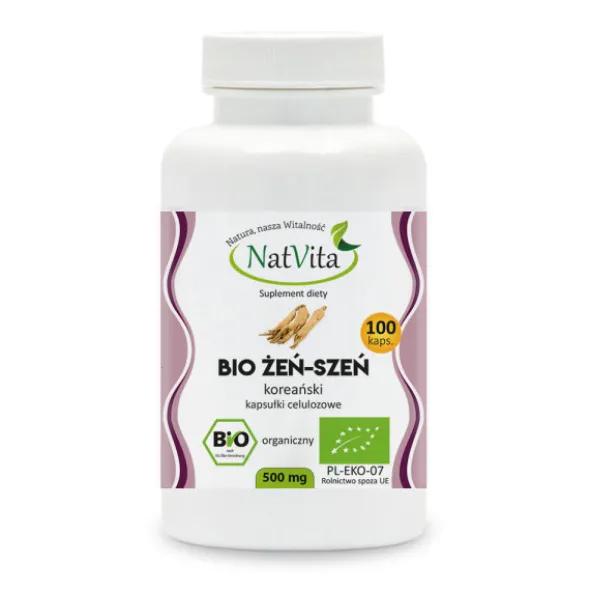 Żeń-Szeń koreański – kapsułki bio 500mg
