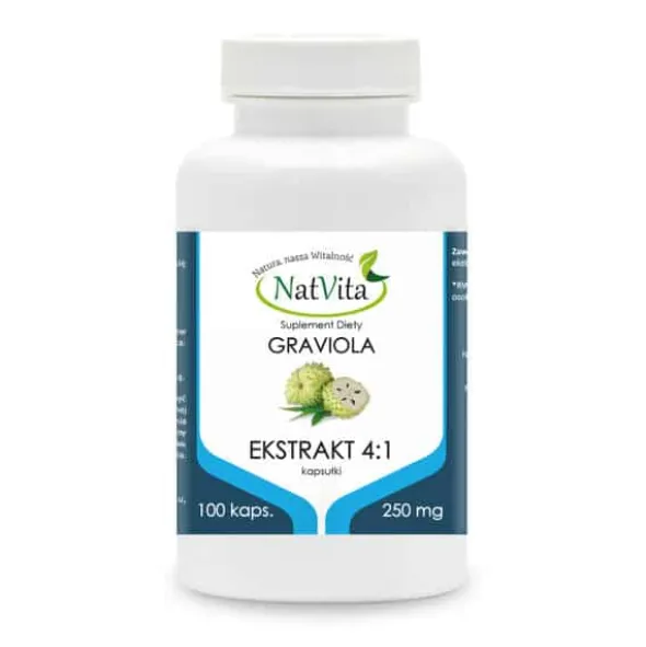 Graviola owoc ekstrakt 4:1 kapsułki 500 mg