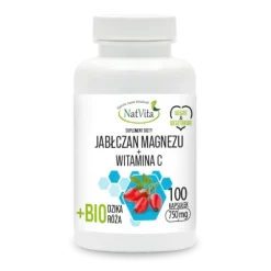 Jabłczan Magnezu + Witamina C – kapsułki 750mg