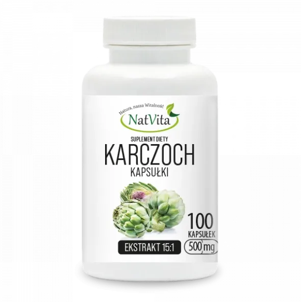 Karczoch – ekstrakt 15:1 kapsułki 500mg