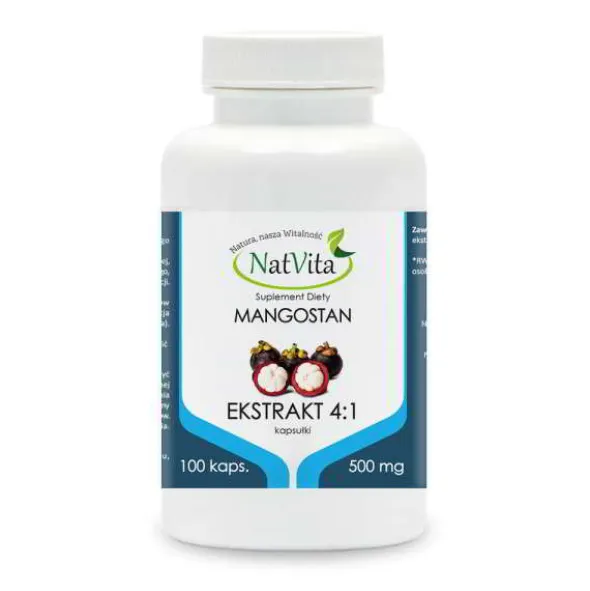 Mangostan – ekstrakt 4:1 kapsułki 500mg