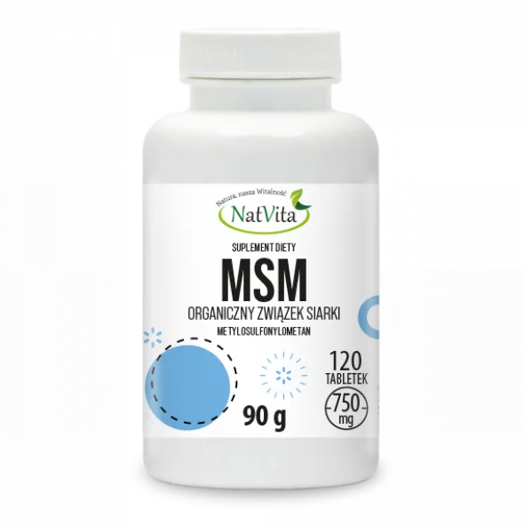 MSM siarka organiczna – tabletki 750 mg