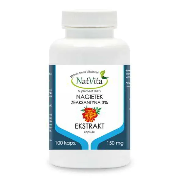 Nagietek – ekstrakt 3% kapsułki 150mg