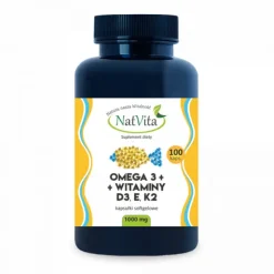OMEGA 3 + WITAMINY D3, E, K2 MK7 kapsułki 1000mg