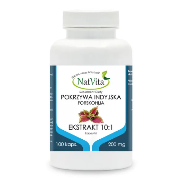 Pokrzywa Indyjska – ekstrakt 10:1 kapsułki 200mg