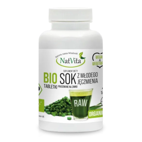 Sok z młodego Jęczmienia BIO tabletki 500mg